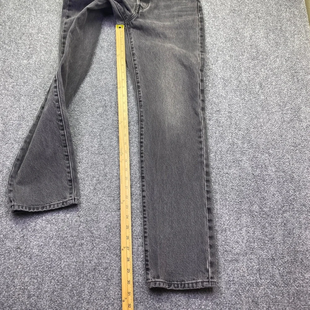 Levis 501 Premium Womens Faded Black Straight Leg Jeans Sz 26 Button Fly Grunge